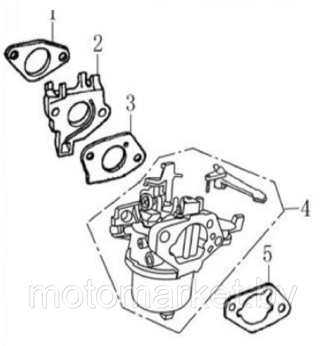 karburator GX 270, GX 390, 177F, 188 F, 190F, 192F motomarket.by